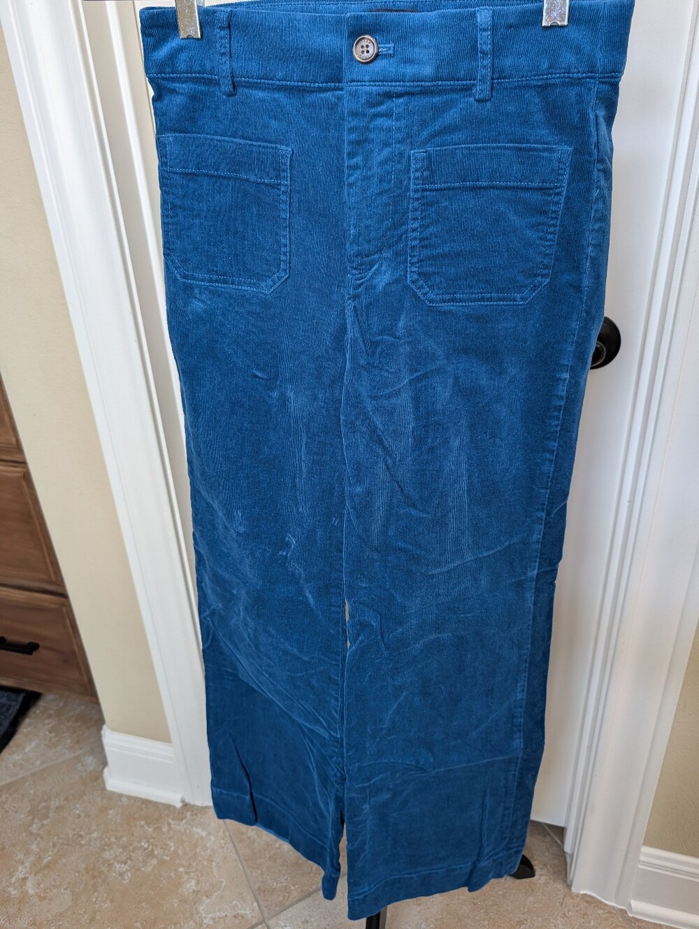 J Crew Women's Blue Corduroy Pants - Sailor Style